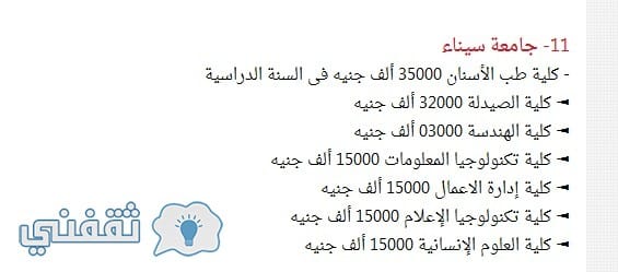 جامعة سيناء الخاصة