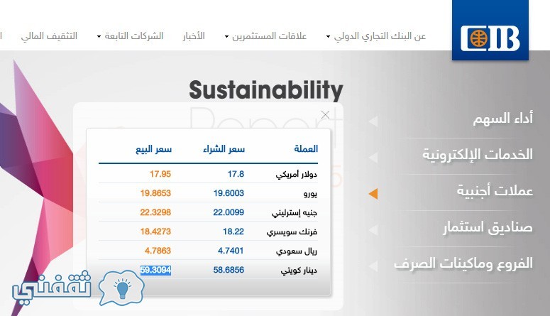 سعر الدولار اليوم وأسعار العملات في البنك التجاري الدولي Cib تحديث