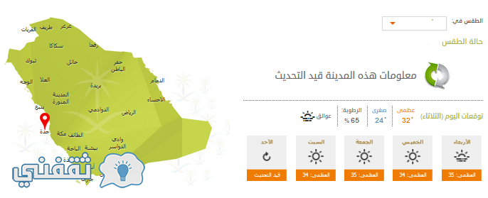 تطبيق أرصاد : الطقس في الرياض والمدنية المنورة ومكة المكرمة وجدة والخرج ودرجات الحرارة المتوقعة