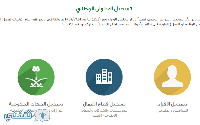 تسجيل واصل للأفراد البريد السعودي رابط تسجيل العنوان الوطني