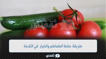 طريقة حفظ الطماطم والخيار في الثلاجة لأكثر من شهر بطريقة سهلة