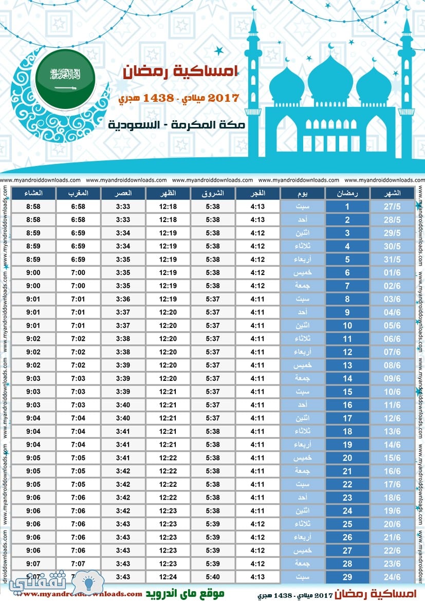 وقت صلاة المغرب بمكه