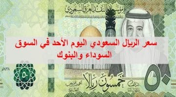 سعر الريال السعودي