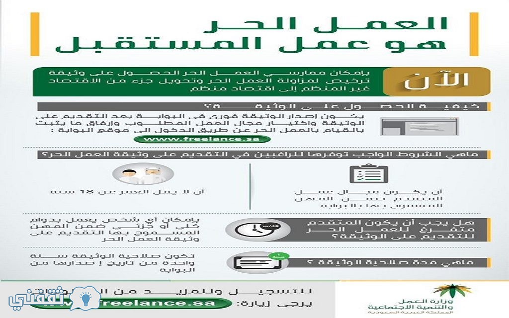 نتيجة بحث الصور عن وزارة العمل البوابة الالكترونيه السعوديه العمل الحر ثقفنى