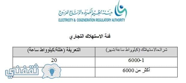 الكهرباء السعودية اسعار شرائح فاتورة الكهرباء الجديدة طريقة حساب