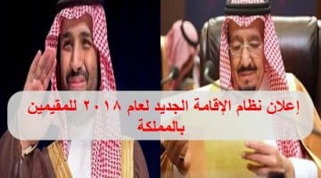 نظام الإقامة الجديد لعام 2018