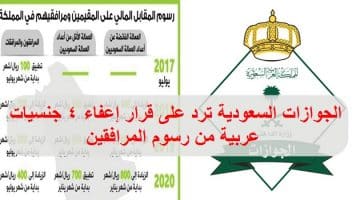 إعفاء 4 جنسيات عربية من رسوم المرافقين
