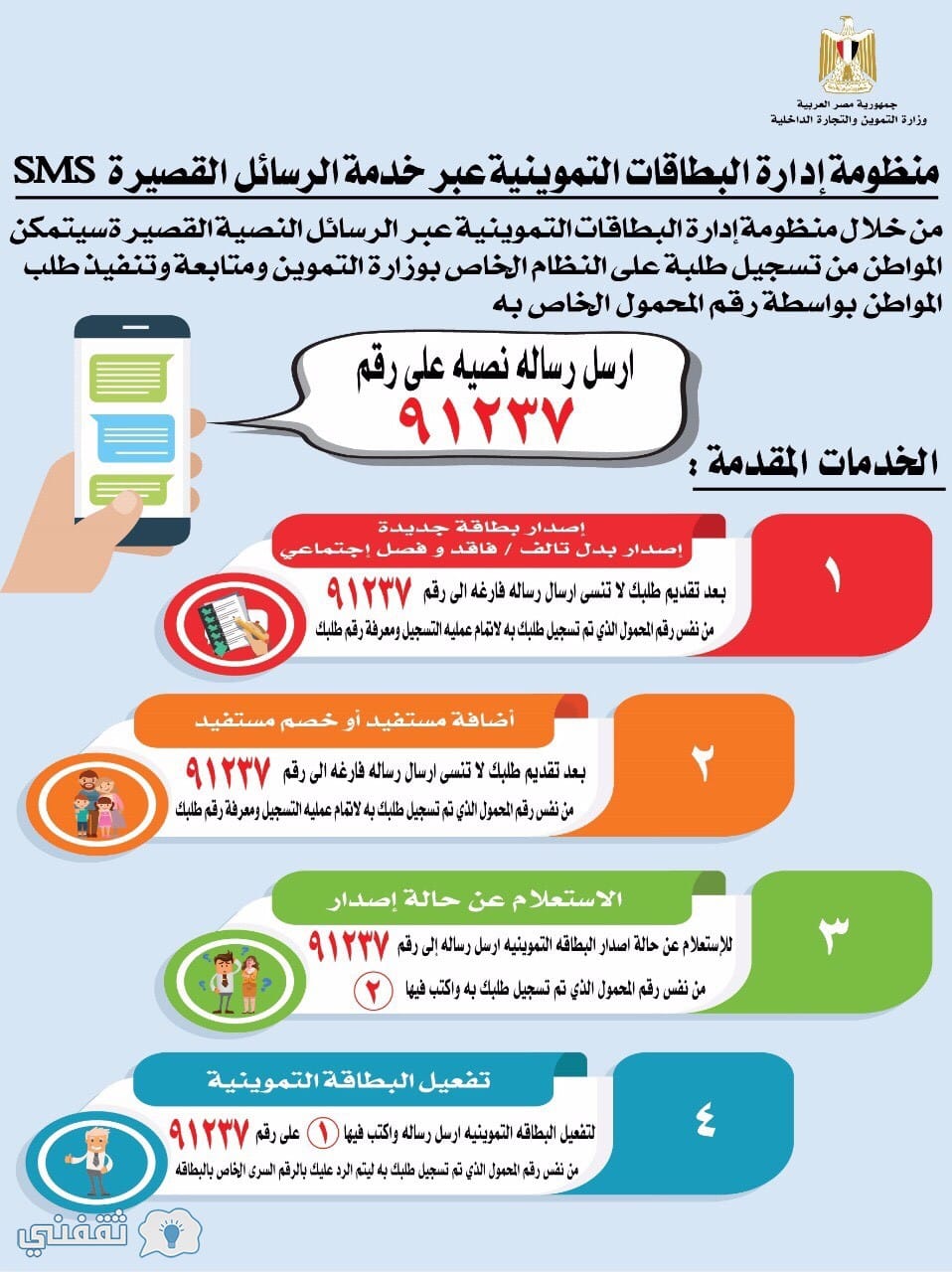 استخراج بطاقة تموينية