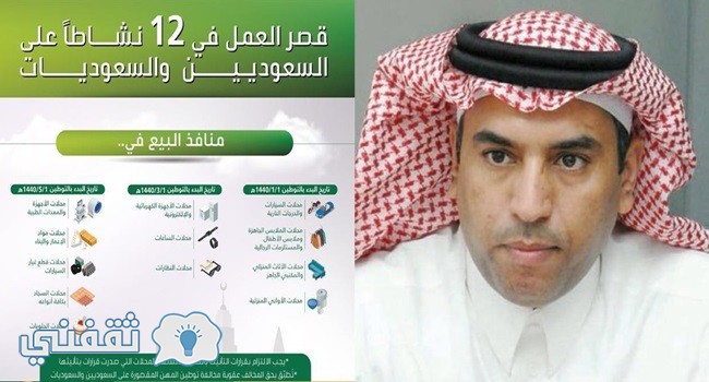 قصر العمل على السعوديين في 12 نشاط