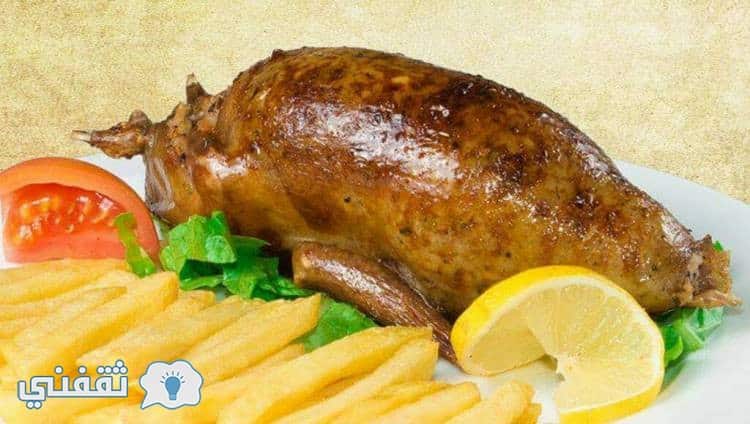طريقة بسيطة لعمل الحمام المحشي مع الأرز بالخلطة1