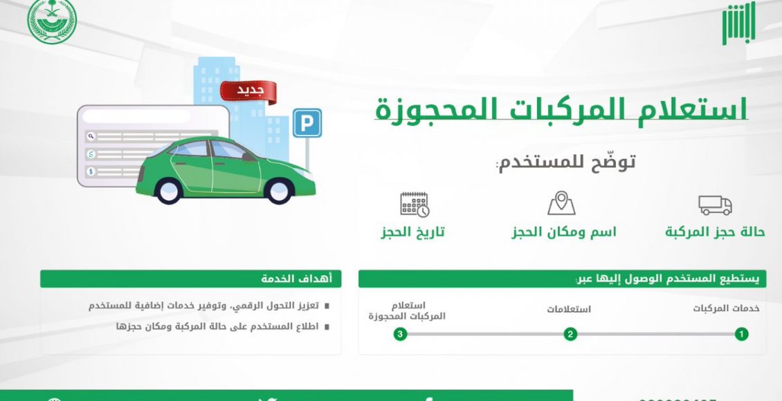 الاستعلام عن المركبات المحجوزة الكترونيا