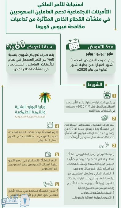 شروط دعم التأمينات الاجتماعية للقطاع الخاص