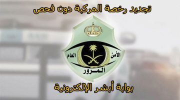 تجديد الرخصة دون فحص