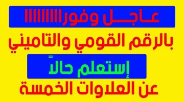 رابط حديث.. الرابط الجديد للتحري عن قيمة العلاوات الخمسة لكافة المستفيدين 2020-2021