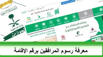 معرفة رسوم المرافقين برقم الإقامة وكيفية استخدام حاسبة الاستعلام عن رسوم التابعين