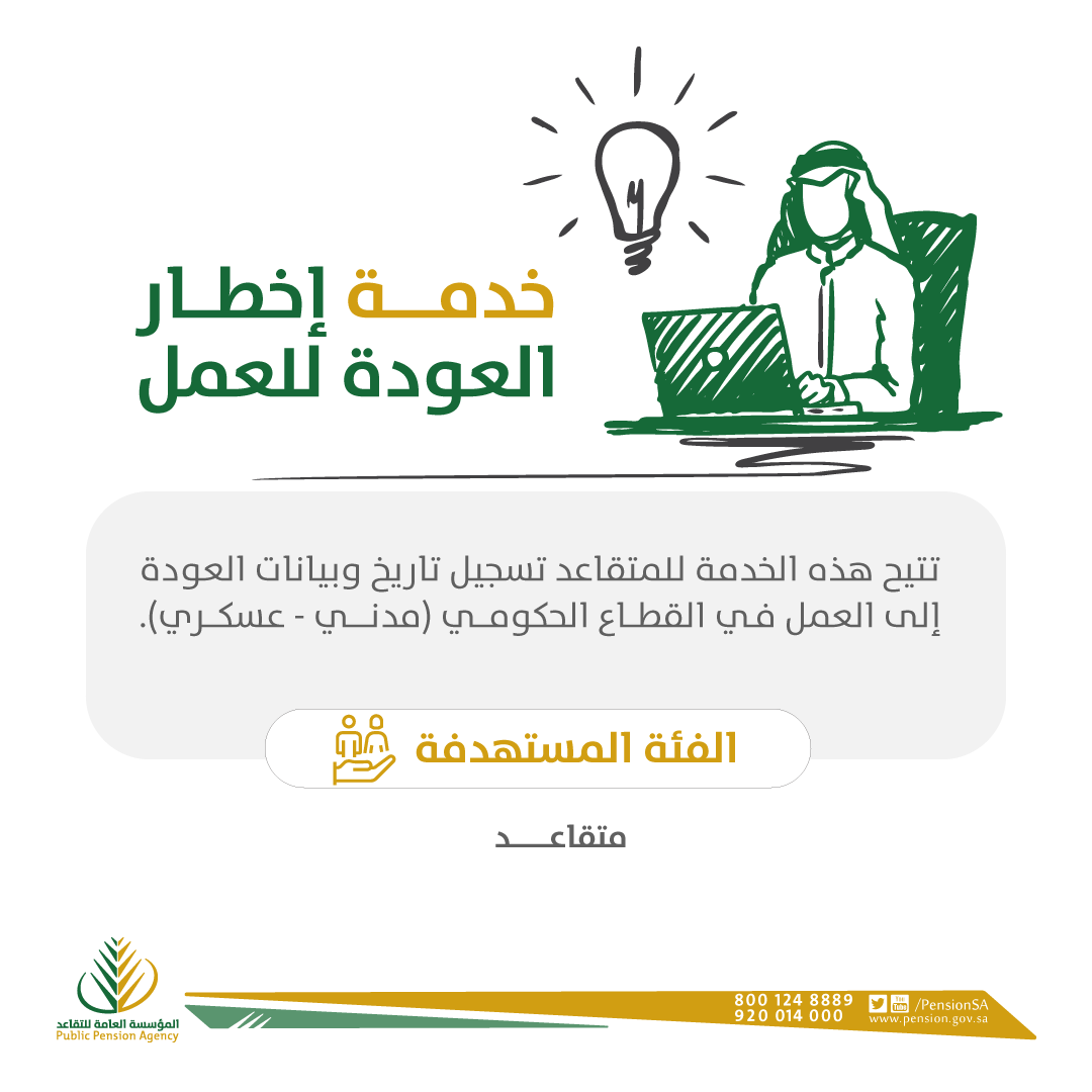 تسجيل العودة للعمل