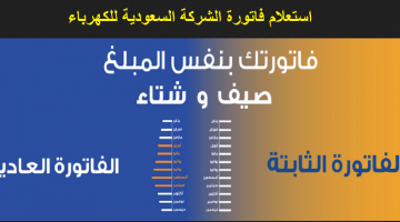 استعلام فاتورة الكهرباء للشركة السعودية والاشتراك بالخدمة الإلكترونية