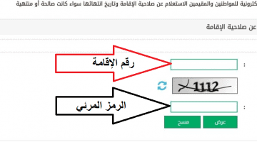 الاستعلام عن صلاحية الإقامة برقم الإقامة