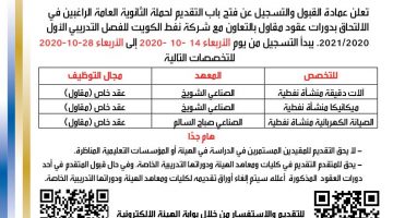 تسجيل التطبيقي للمستجدين 2020-2021