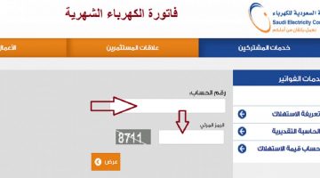 فاتورة الكهرباء شهر أكتوبر 2020