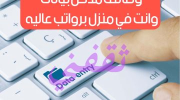 العمل عن طريق الانترنت ادخال بيانات