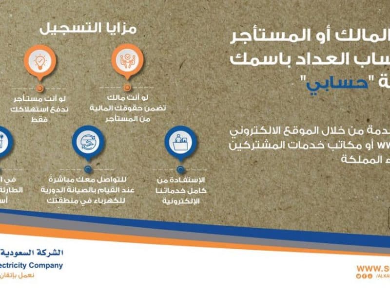 ما هي مميزات التسجيل في خدمة حسابي ؟