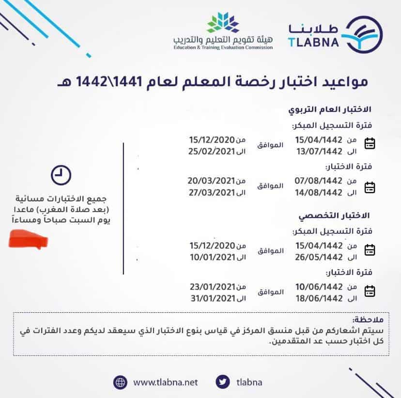 موعد اختبار كفايات المعلمين 1443