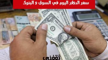 سعر الدولار اليوم في السوق والبنوك الحكومية و الخاصة