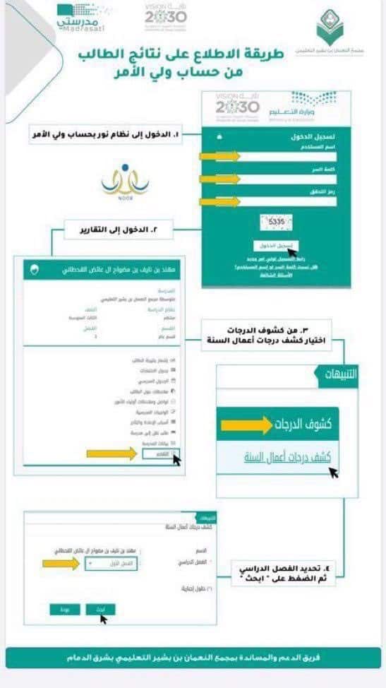 برقم الهوية لنتائج الطلاب 1442