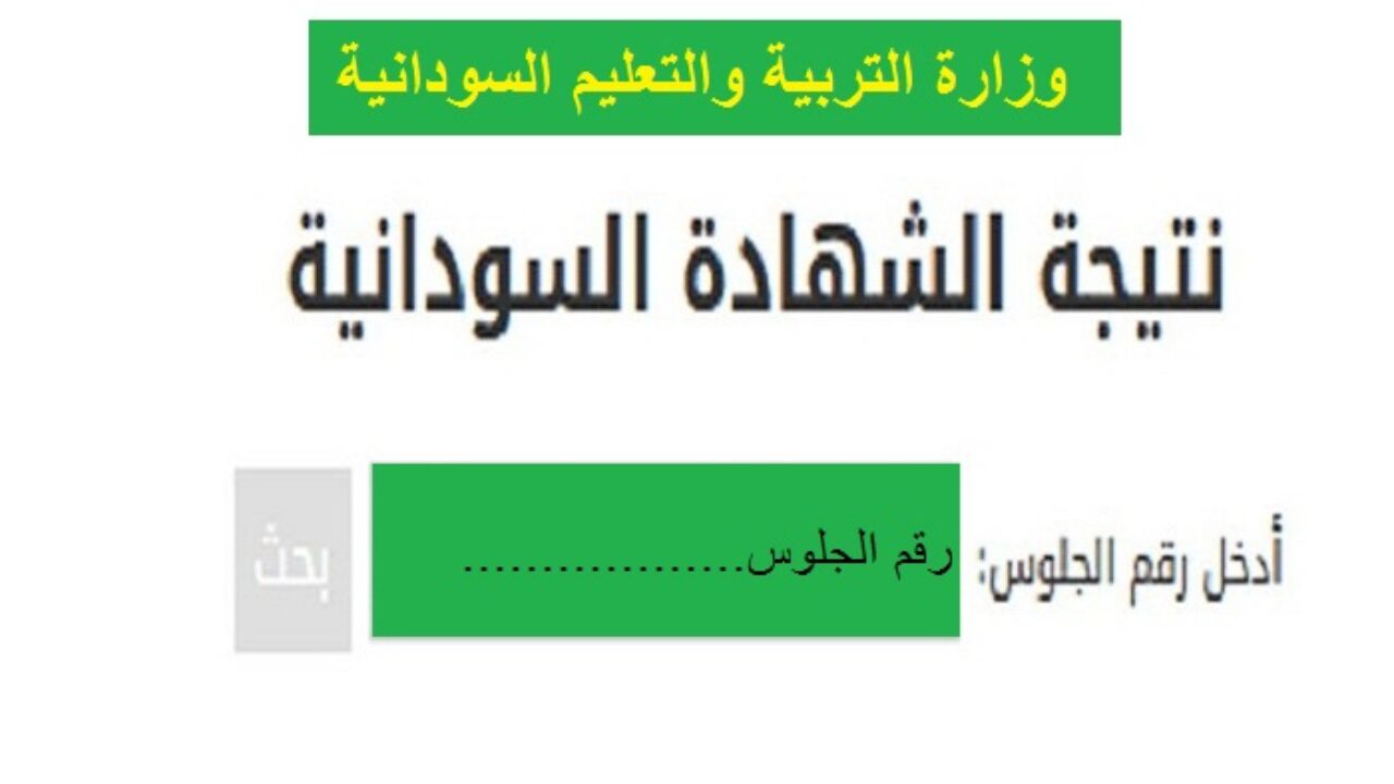 رابط نتيجة الشهادة السودانية برقم الجلوس 2021 عبر موقع ...