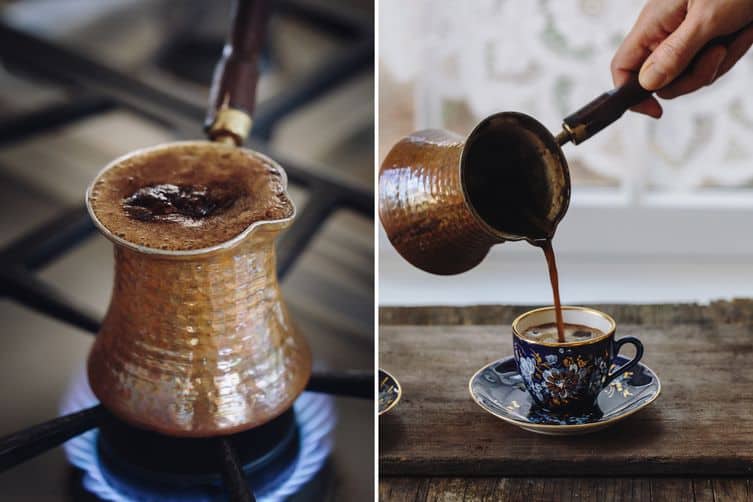 تحضير القهوة التركي بالرغوة