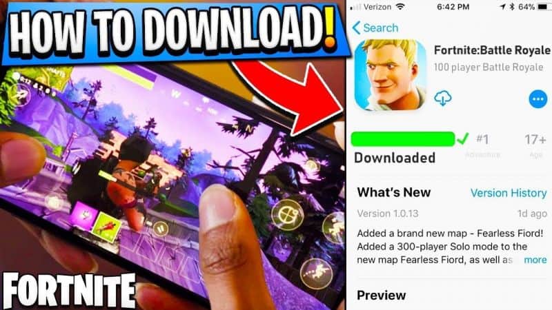 لعبة فورت نايت على IOS