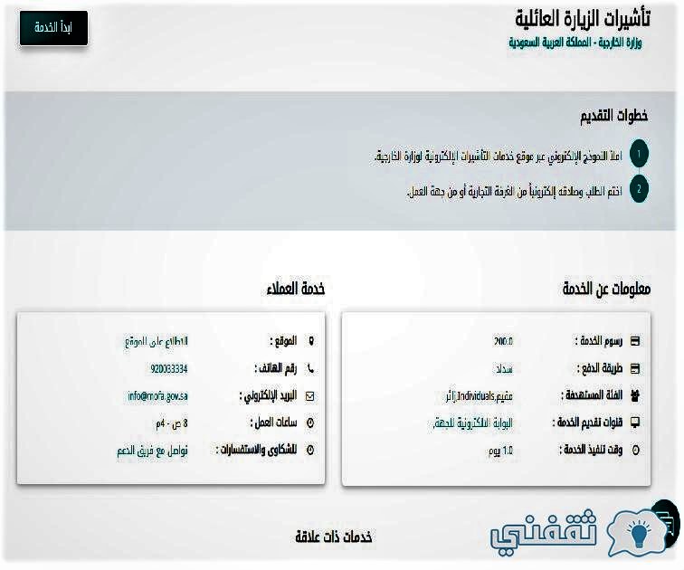 استعلام عن تأشيرات الزيارة العائلية