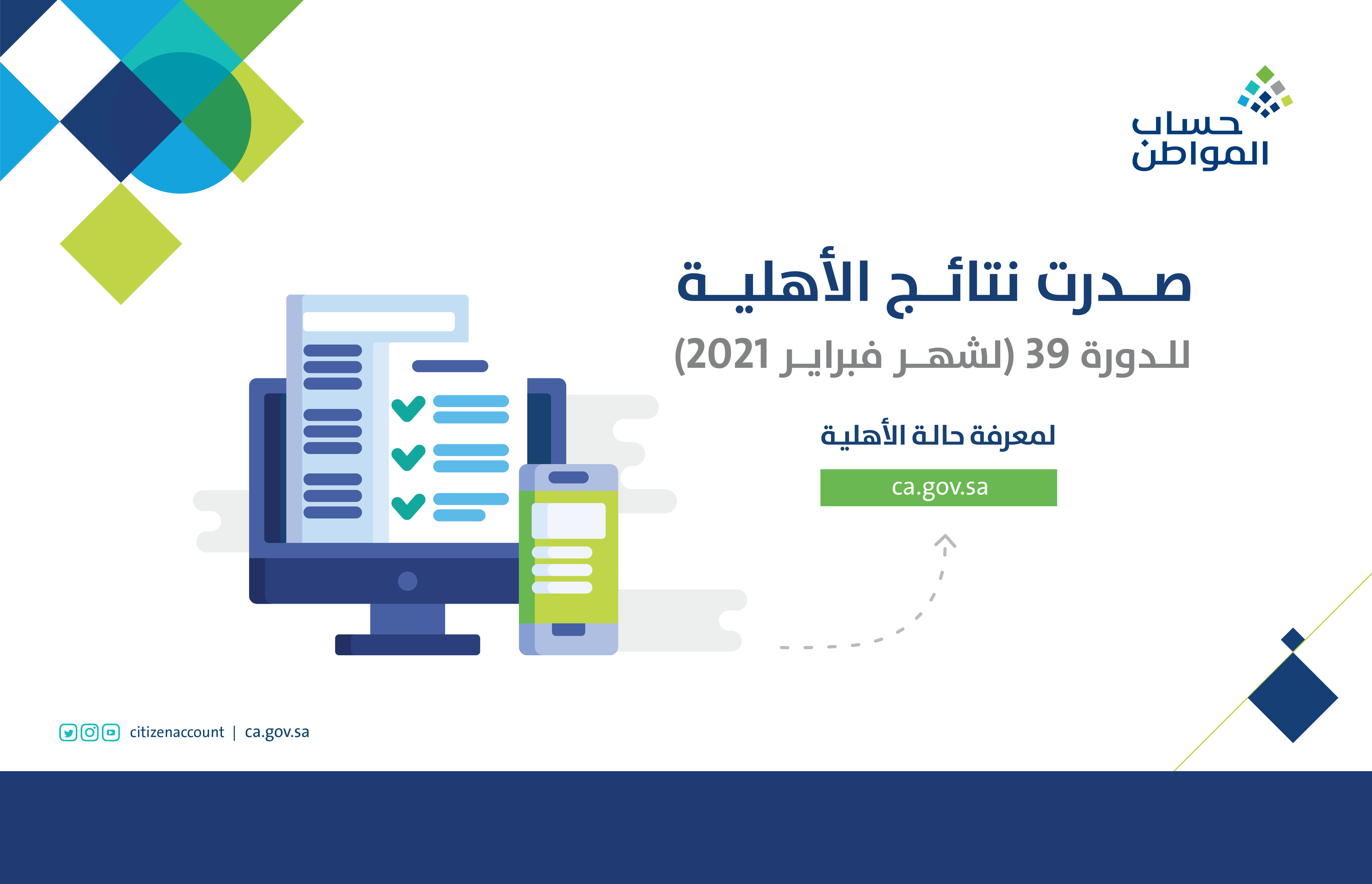 صدور نتائج الأهلية للدفعة 39 لشهر فبراير 2020 صدور نتائج الأهلية للدفعة 39 لشهر فبراير 2020