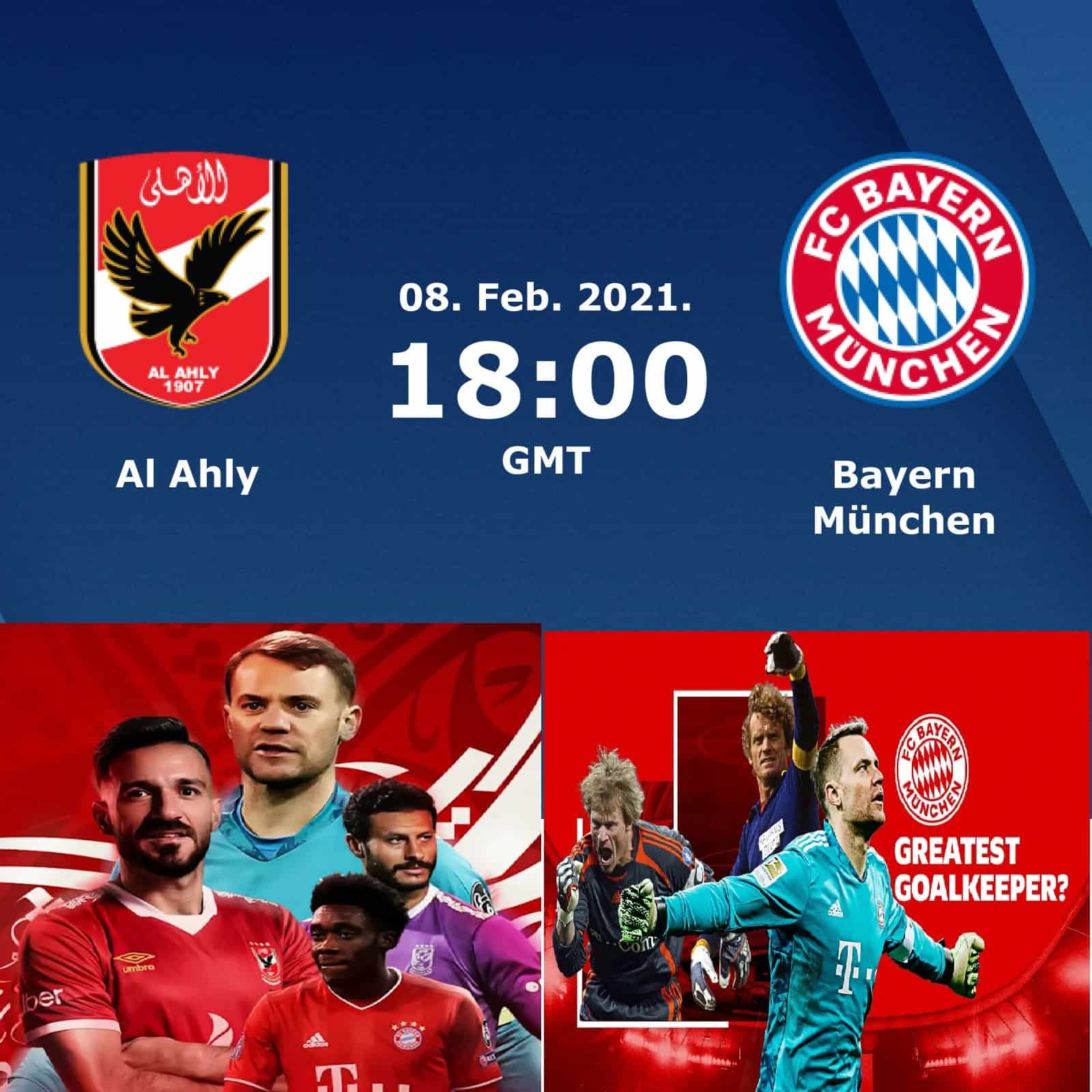 موعد مباراة الأهلي اليوم ضد بايرن ميونيخ Al Ahly vs Bayern Munich التشكيل المتوقع والقنوات الناقلة المفتوحة المجانية