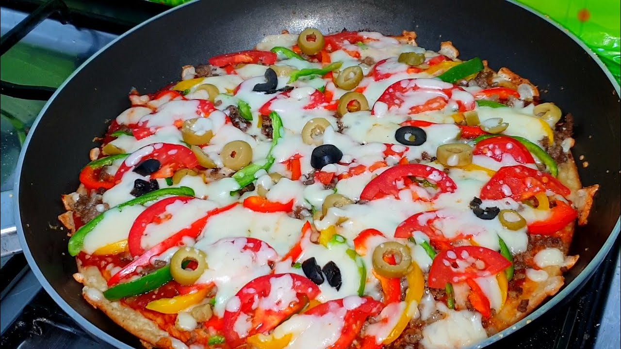 طريقة عمل البيتزا بالعجينة السائلة 