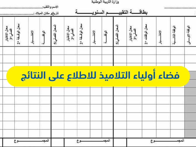 فضاء اولياء التلاميذ