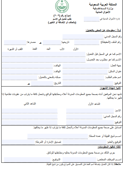 الاسم في الاحوال تغيير شروط تغيير