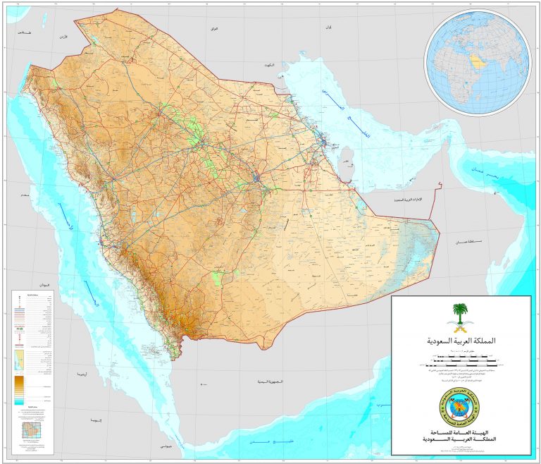 كم مساحة السعودية وعدد سكانها