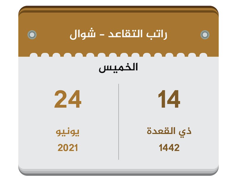 24-06-2021 المعاشات التقاعدية لشهر يونيو 2021