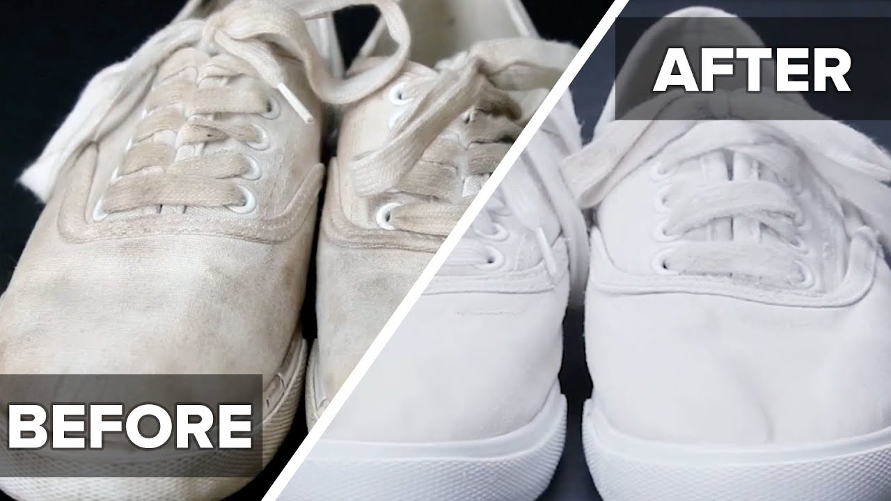 الخلطة السحرية في تنظيف الكوتشي الابيض والاحذية البيضاء