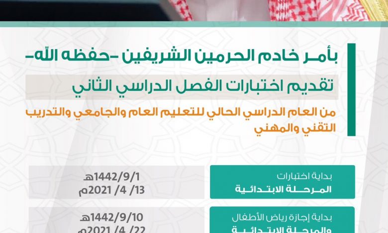 موعد الاختبارات النهائية عبر منصة مدرستي للمراحل التعليمية في السعودية
