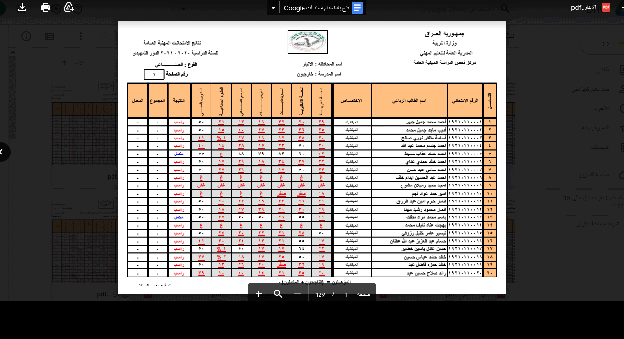 رابط نتائج الثالث متوسط 2021 في العراق