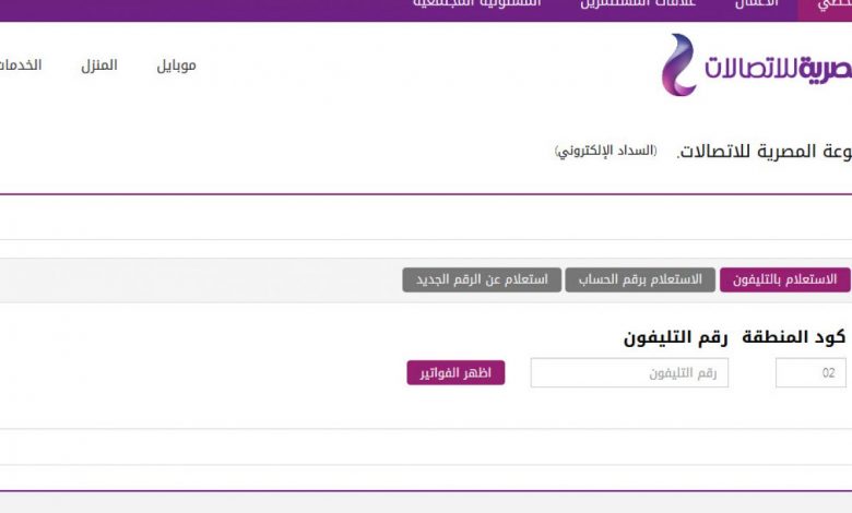 رابط الاستعلام عن فاتورة التليفون الأرضي لشهر إبريل 2021 على الموقع الرسمي