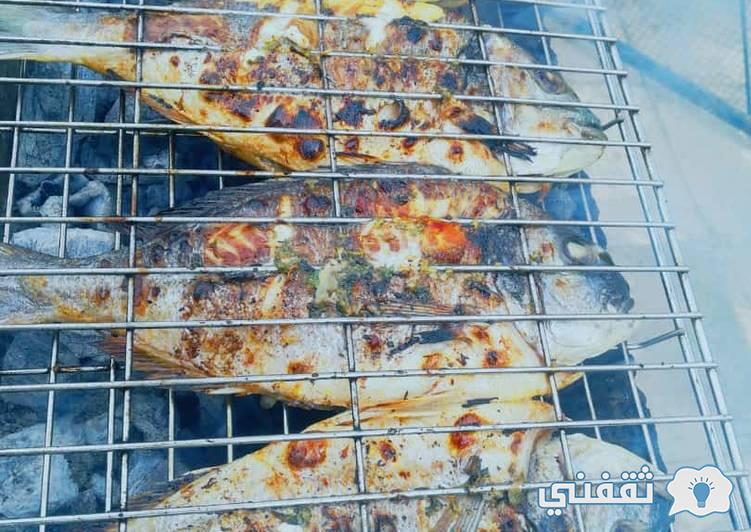 سر عمل السمك المشوي على الفحم اللذيذ في المنزل بكل سهولة وبدون تكلفة