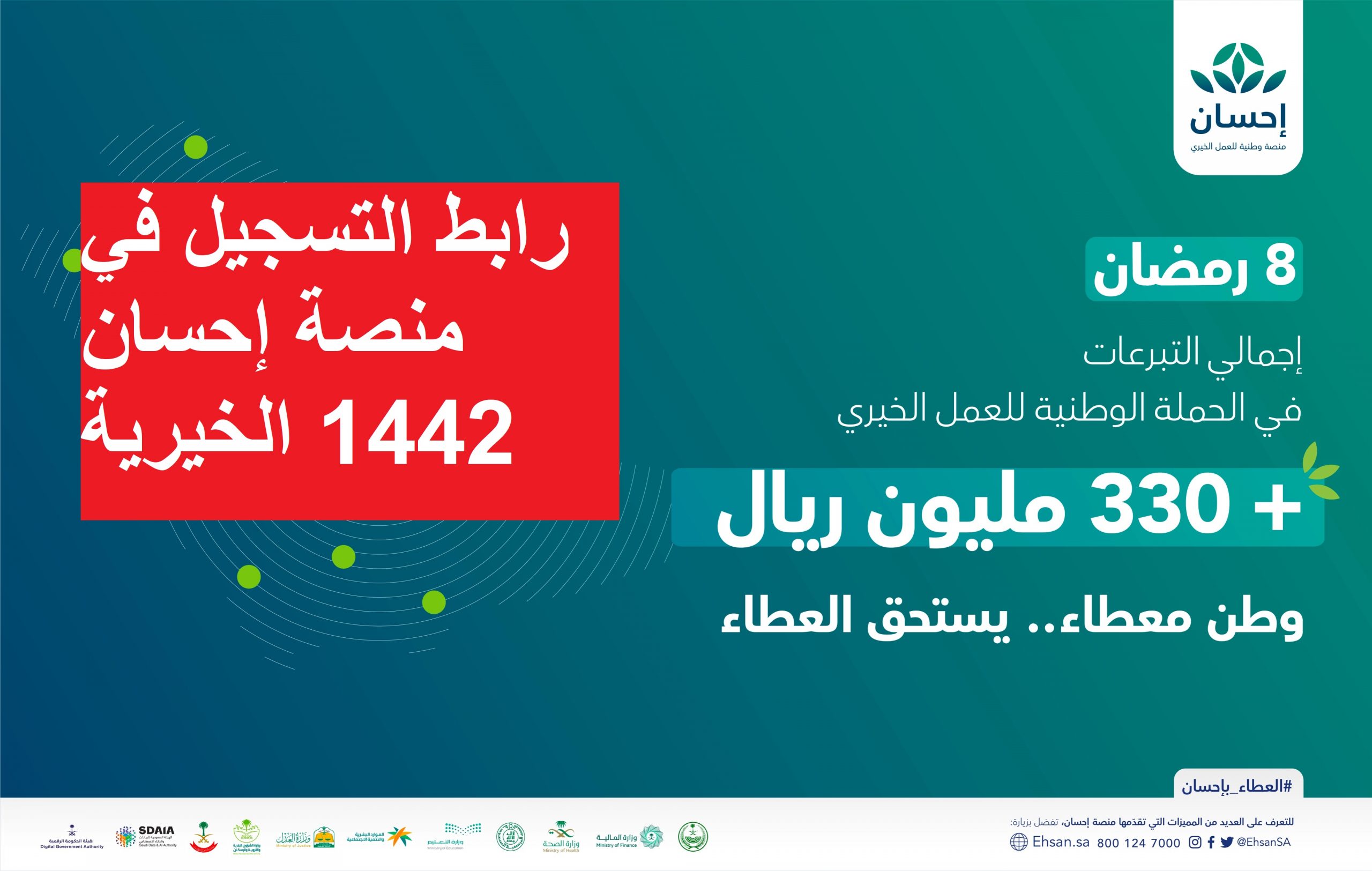 رابط التسجيل في منصة إحسان 1442 الخيرية