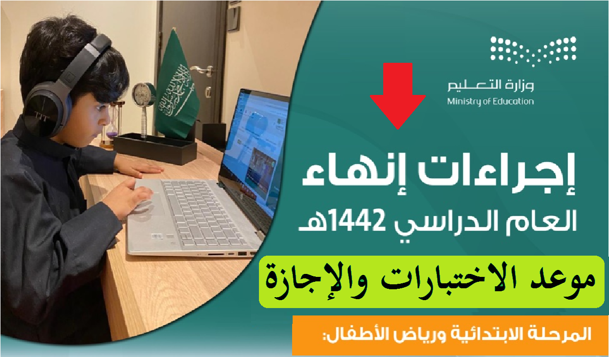 موعد اختبارات المرحلة الابتدائية عن بعد في رمضان 1442 إجراءات إنهاء العام الدراسي