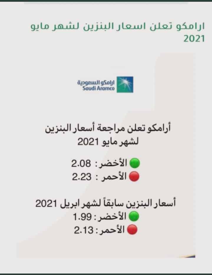 السعودية كم في 2021 البنزين سعر أسعار الوقود
