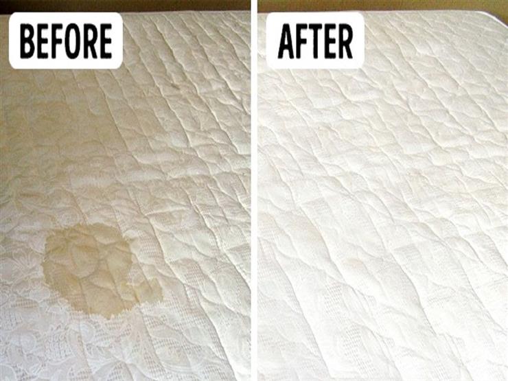 تنظيف مراتب السرير من البقع