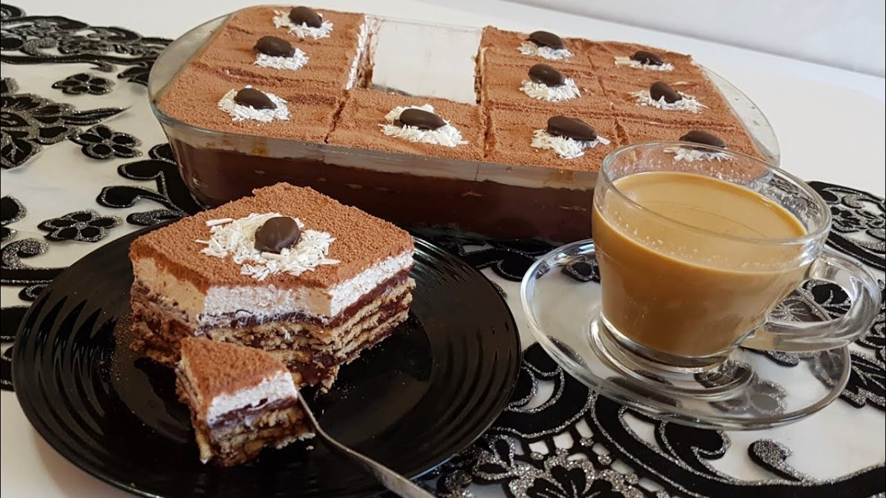 طريقة عمل كيكة البسكويت البارد بالشوكولاتة